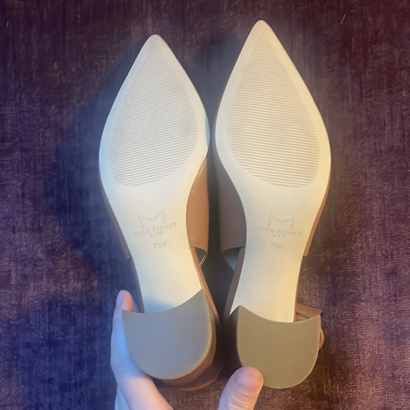Marc Fisher Stacked Heel Sling Back Pump - Picture 6 of 6